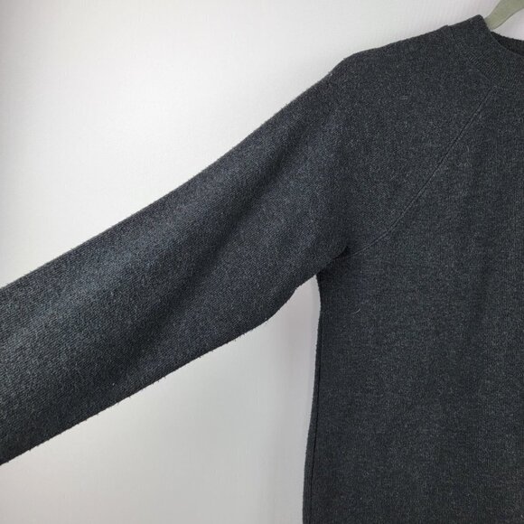 Madewell Sweater Women's XS Gray Long Sleeve Stretch Accent Button Black - Picture 2 of 6